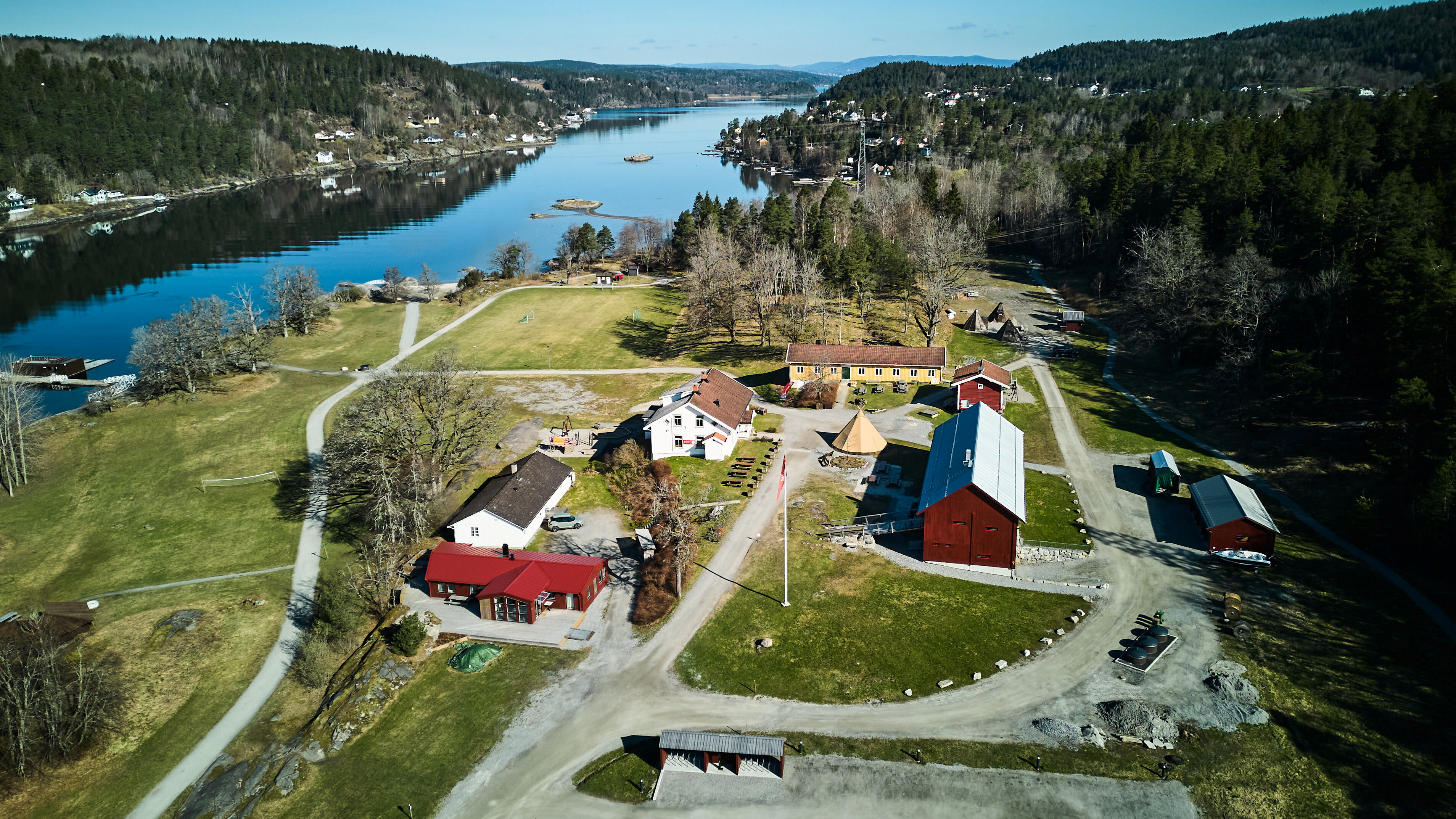Breivoll gård sett fra luften
