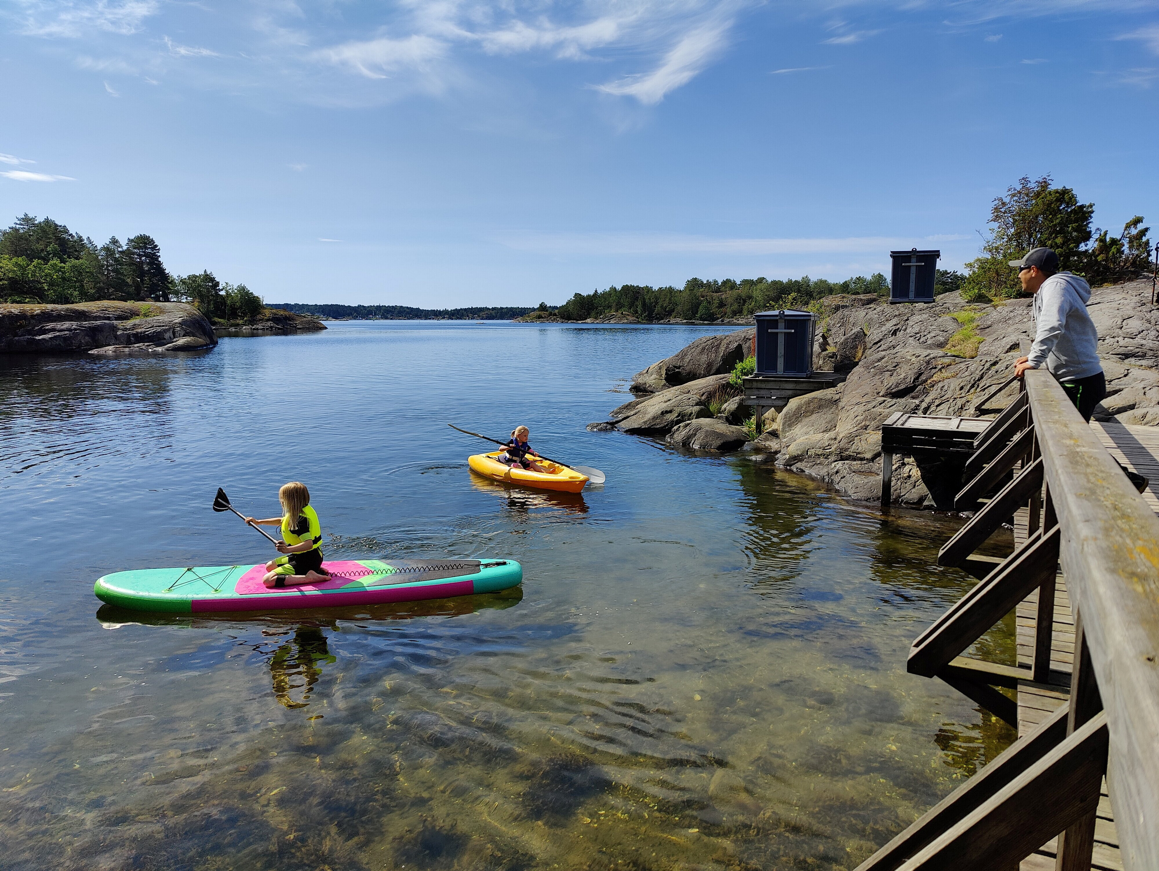 Test vannaktiviteter som SUP ved Sildevika