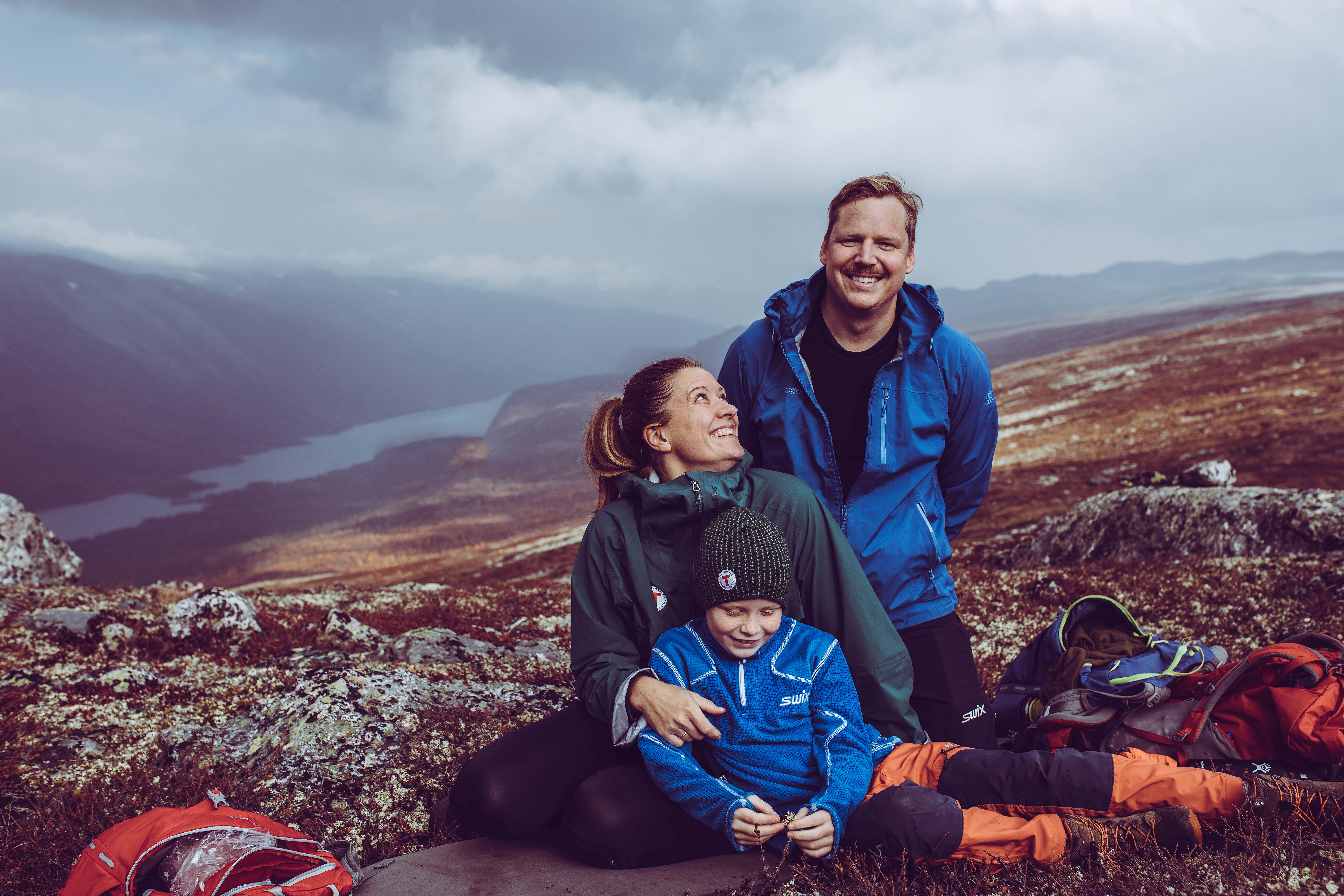 familie i fjellet