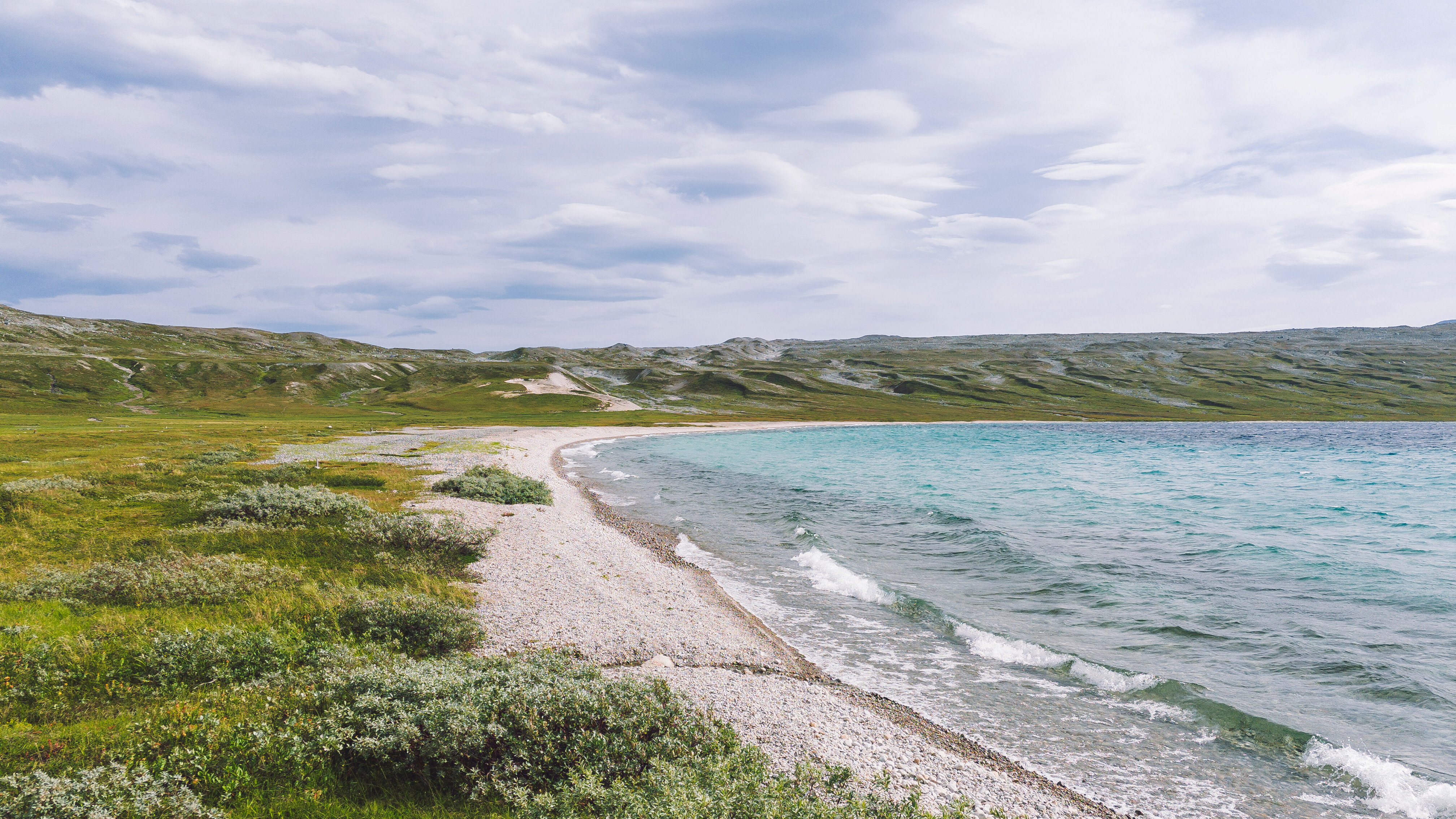 vilde av en sandstrand i fjellet